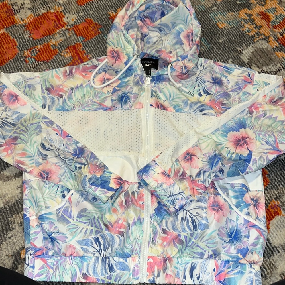 Floral windbreaker